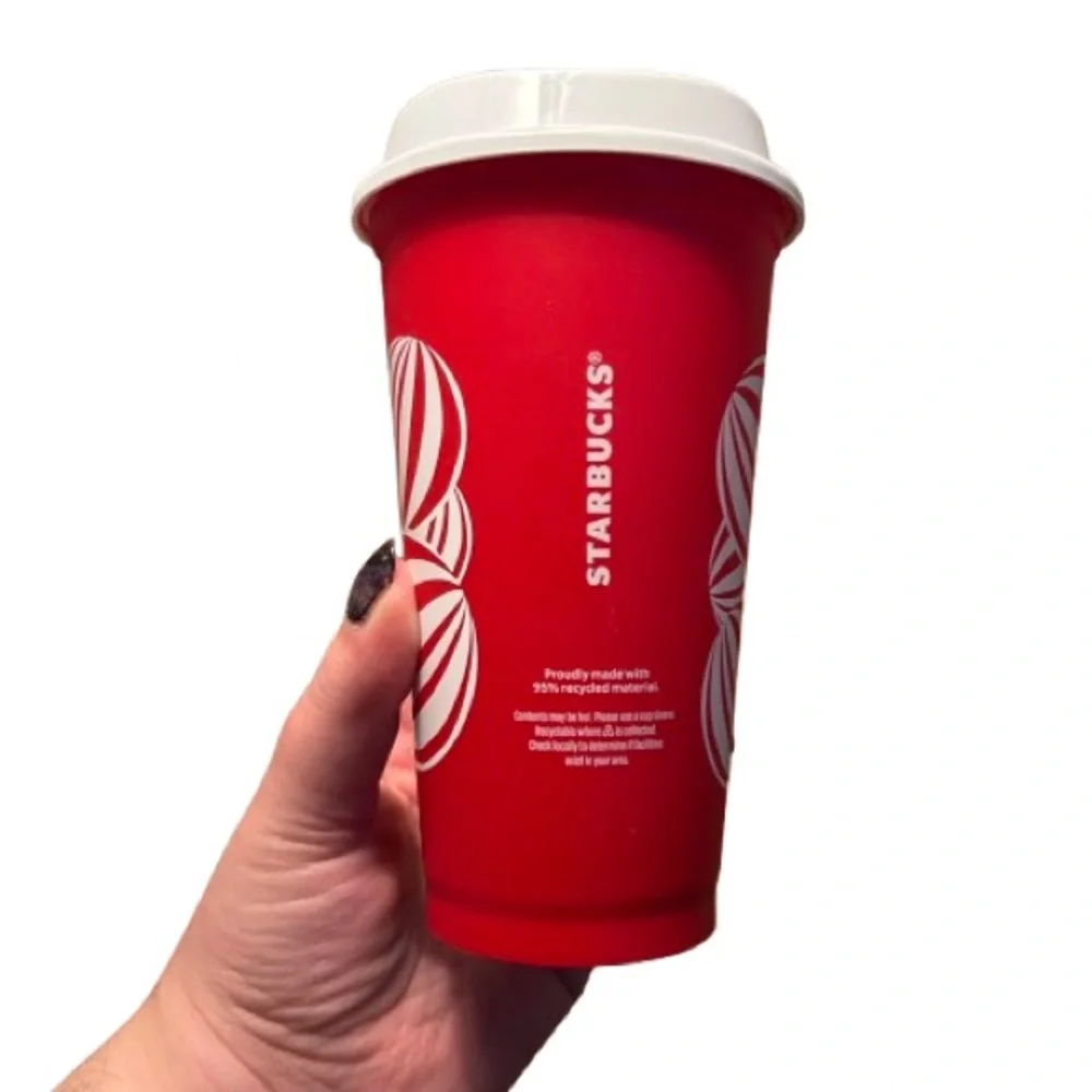 NEW STARBUCKS 2024 Reusable Red Hot Cup Grande 16 oz Holiday Limited Edition